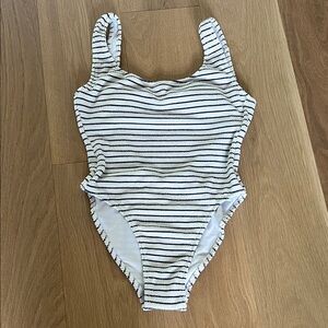 J. Crew Women’s Navy and White Striped One Piece Size 4